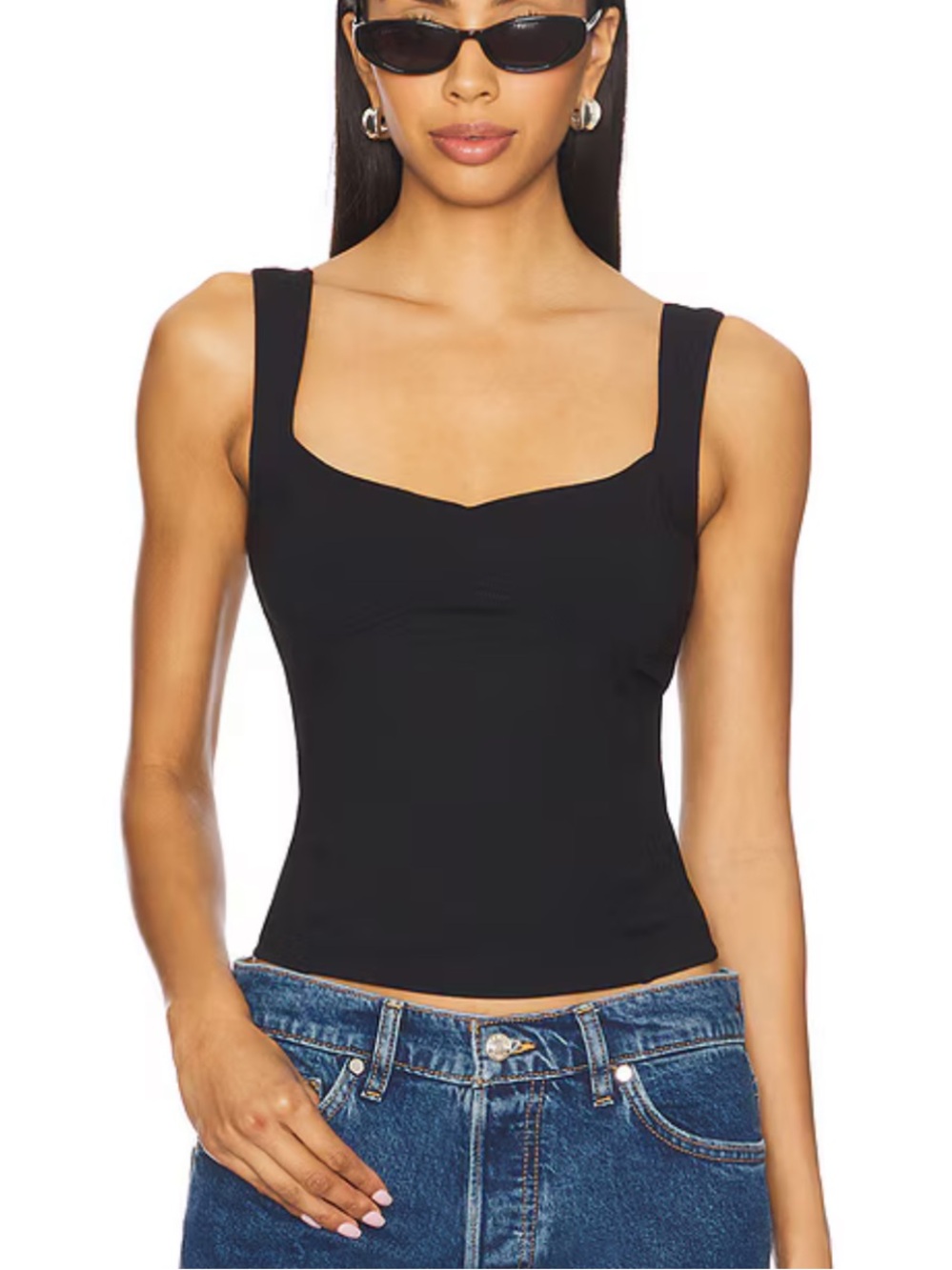 Free People Somewhere Sometime Cami in Black